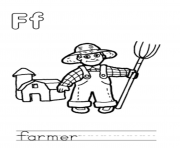 Printable farmer free alphabet s1245 coloring pages
