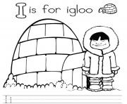 Printable letter i for igloo alphabet color pages8916 coloring pages