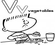 Printable free vegetables alphabet s6904 coloring pages