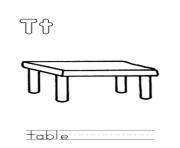 Printable table alphabet 2057 coloring pages