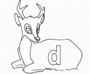 Printable lowercase d for deer printable alphabet s7150 coloring pages