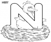 Printable sesame street free alphabet s36ce coloring pages