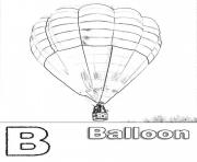 Printable balloon b alphabet s7328 coloring pages