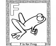 Printable f for frog free alphabet s for kidse509 coloring pages