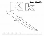 Printable knife alphabet s free70b9 coloring pages