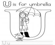 Printable printable u alphabet s free6ac4 coloring pages