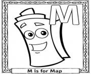 Printable m is for map free alphabet s0fc7 coloring pages