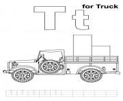 Printable alphabet  t for truck4b31 coloring pages