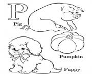 Printable free alphabet s p words7d29 coloring pages