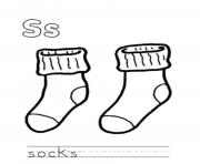 Printable socks alphabet 4a36 coloring pages