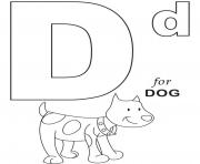 d for dog printable alphabet s29a7c
