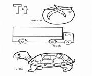 Printable different words from t alphabet 29ca coloring pages