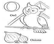 Printable onions and owl alphabet s3989 coloring pages