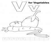 Printable alphabet s v for vegetablescb2e coloring pages