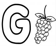 Printable coloring pages alphabet g for grapesb4fb coloring pages