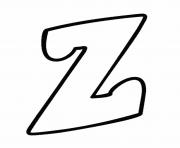 Printable lowercase z alphabet s03f1 coloring pages