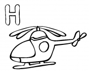 Printable h is for helicopter alphabet 4f50 coloring pages