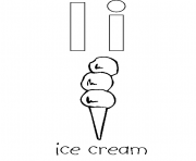 Printable i is for ice cream alphabet color pages3026 coloring pages