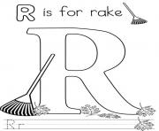 Printable rake free alphabet s6ac7 coloring pages