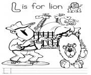 Printable l for lion alphabet s free7393 coloring pages