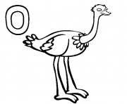 Printable ostrich alphabet s830c coloring pages