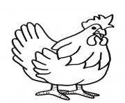 Printable a hen farm animal s freeaf84 coloring pages