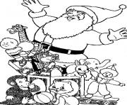 Printable santa and lots of dolls christmas s for kidse897 coloring pages