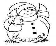 Printable snowman free christmas s9400 coloring pages