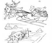 Printable santa and his sleigh free s for christmas76db coloring pages