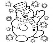 Printable free snowman kid s christmasf860 coloring pages
