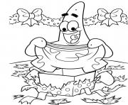 Printable coloring pages of christmas patrick present59e4 coloring pages