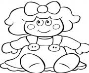 Printable christmas  doll for present54f2 coloring pages