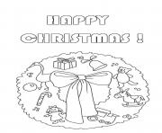 Printable gift wreath free s for christmase614 coloring pages