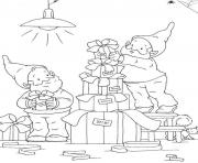 Printable printable s christmas elves preparing some presents5fa7 coloring pages