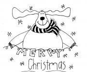 Printable merry christmas s reindeer7c49 coloring pages