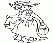 Printable costume girl halloween s7800 coloring pages
