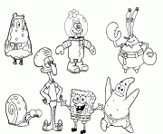 Printable coloring pages spongebob charactersa675 coloring pages