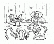 Printable spongebob and sandy as a couple coloring page115f coloring pages