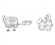 Printable spongebob friendship s of christmasfaa7 coloring pages