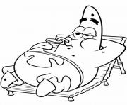Printable lazy patrick in spongebob printable s1bf8e coloring pages