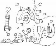 Printable valentine s i love you60ad coloring pages