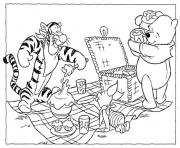 Printable pooh and friends having picnic page50f7 coloring pages