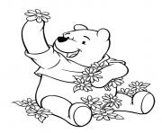 Printable flowers and winnie the pooh s80e2 coloring pages