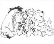 Printable pooh and friends sitting together page5993 coloring pages