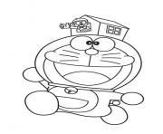Printable doraemon and small house 589e coloring pages
