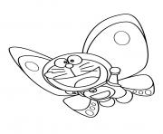 Printable doraemon as butterfly c1b4 coloring pages