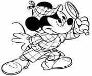 Printable mickey is a detective disney 737a coloring pages