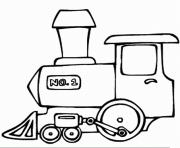 Printable Number One Train c509 coloring pages