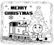 Printable thomas the train merry christmas s9ef8 coloring pages