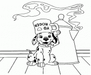 Printable dalmatian and coffee cup 05d1 coloring pages